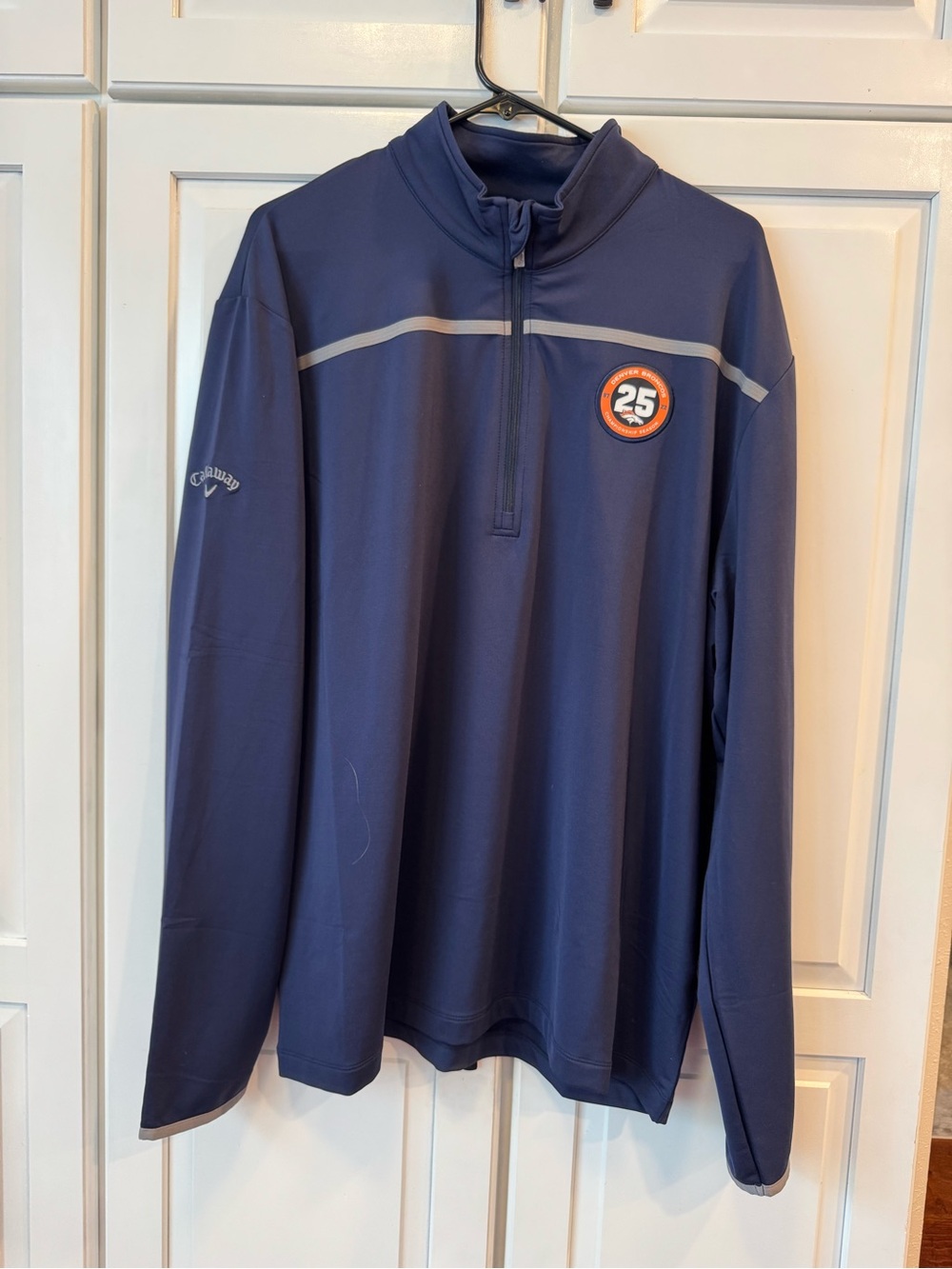 Callaway Denver Broncos Blue Men's Quarter-Zip Performance Pullover. XL